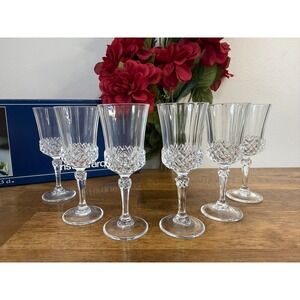 Cristal d'Arques Valencay‎ Crystal Cordial Glasses Set Of 6 Boxed France Barware